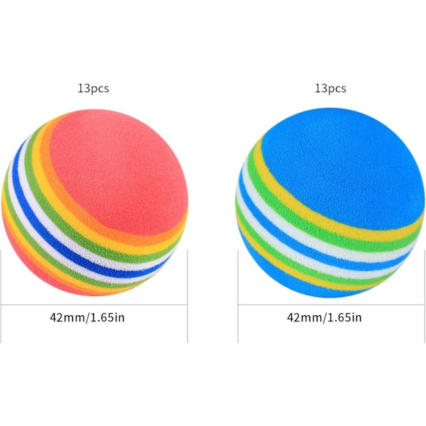Svampträningsgolfbollar för golfträning inomhus/utomhus (26-pack)