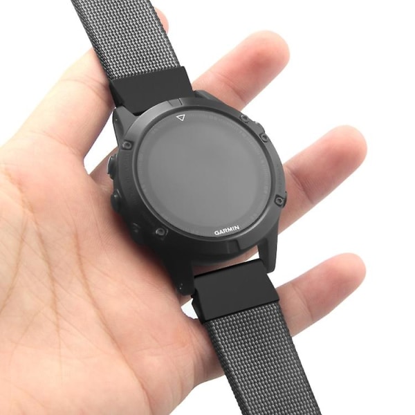 Til Garmin Fenix 5 Quick Release Nylon Watch Band PDW Black