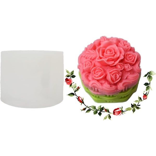 Formar för ljustillverkning, Roses 3D silikonsojavax