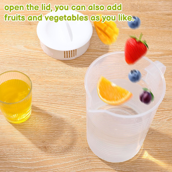 2 stk. saftkande med låg, 2L vandkande istekande drikkevarebeholder køleskabskande til mælk, juice, iste, limonade, køleskabsdrikkebeholder