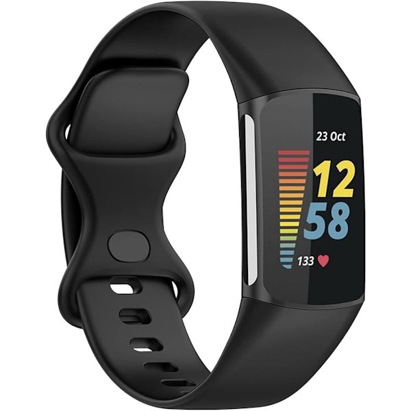 Sorte erstatningsremme, der er kompatible med Fitbit Charge 5-uret