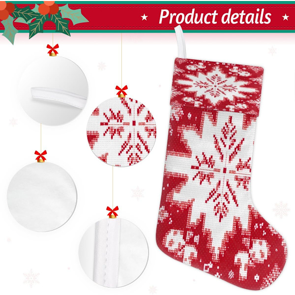 Julstumpen Weihnachtsstrumpf Present Holder Holiday Xmas Strumpor Sockor för Familj Dekoration Hängande Ornament Party 45 x 19,8 cm