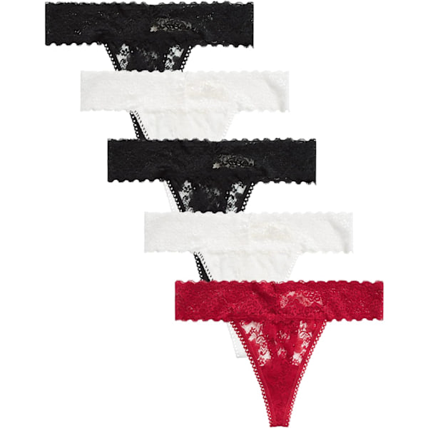 Damunderkläder - 5-pack Stretch Trosa i Mikrofiberspets