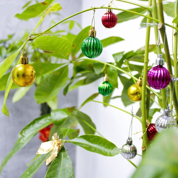 Julgranskulor och rosetter Set (24 st) - Julgransprydnader