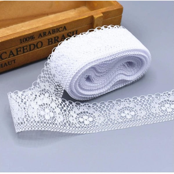10 meter vintage spetsband - Retro broderad trim för hantverk