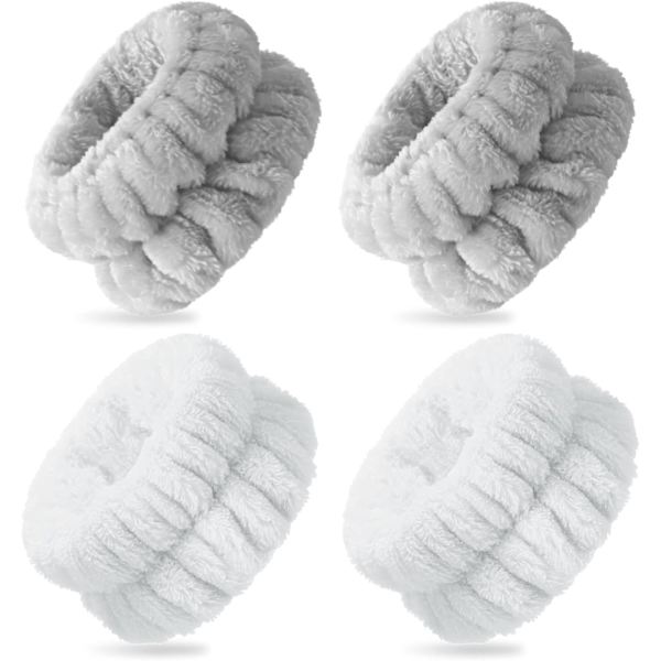 Elastiskt Spa Pannband Handledstvättband Set - Förhindra vätskespill under ansiktstvätt