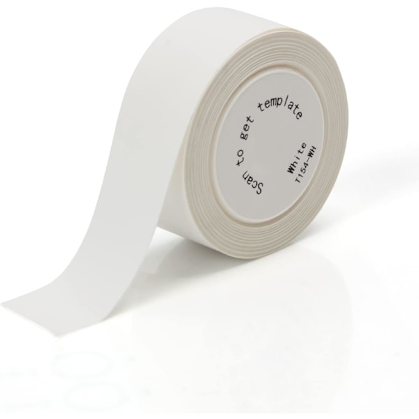 Vanntett DIY-etikettmaskintape - 15 mm x 4 m (hvit)