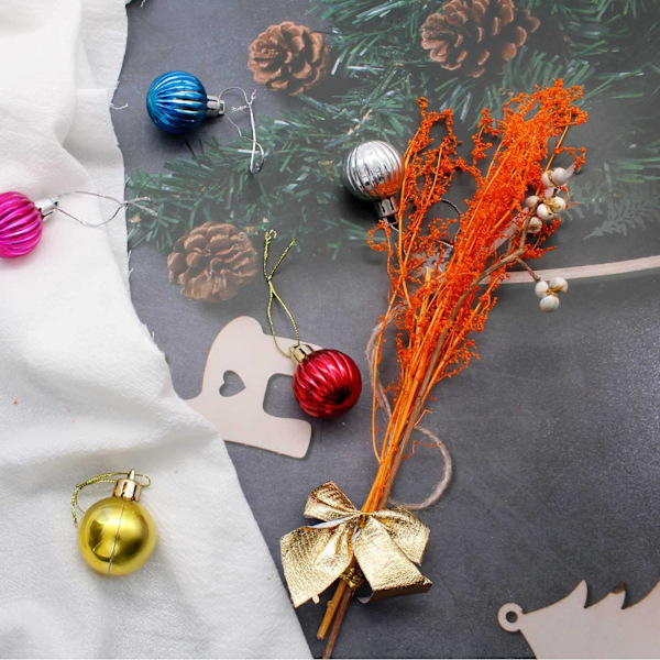 Julgranskulor och rosetter Set (24 st) - Julgransprydnader