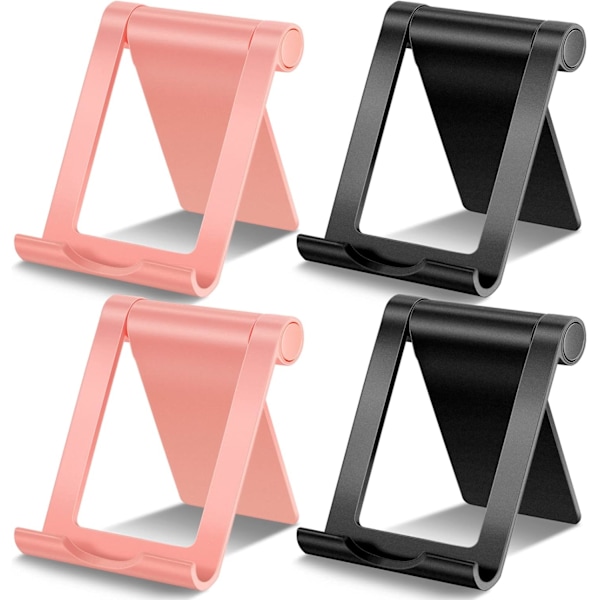 4 Stycken Mobiltelefonställ Vikbart Telefonhållare Multi-Vinkel Universal Mobiltelefonställ Portabel Smartphone Dock Kompatibel med De Flesta Mobiltelefoner och