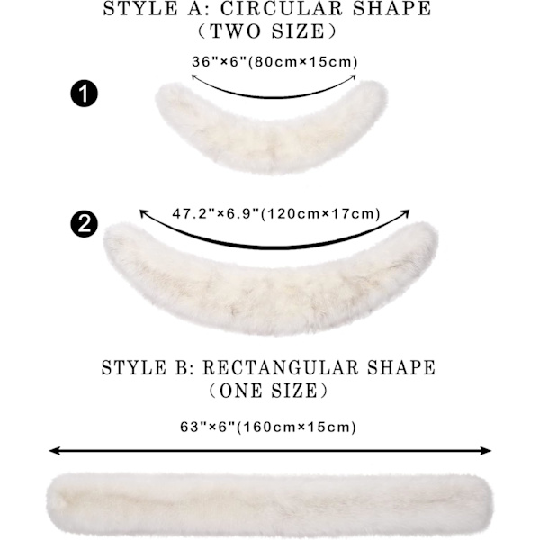 La Carrie Dame Faux Fur Krage Skjerf Wrap Varm Vinter Varmer