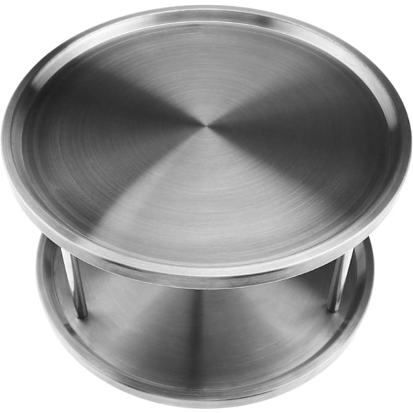 Lazy Spice Rack Turntable 2 Tier Rotating Stainless Steel Use for