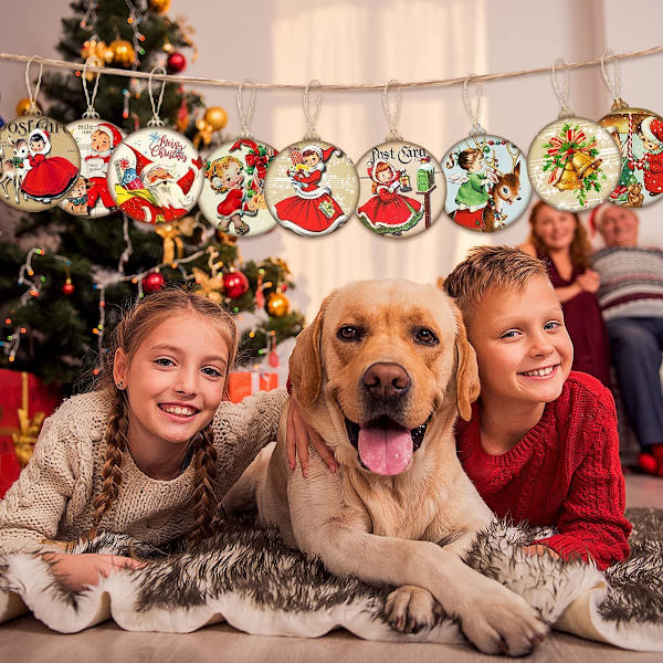 Jul Trä Ornament Ren Trä Hänge 27PCS Jul Trä