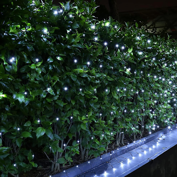 12ft x 5ft 360 LED Julgransnätljus, 8 lägen Busk Nätljus Anslutningsbara, Timer, Vattentäta för Julgranar, Buskar, Trädgård, Utomhus