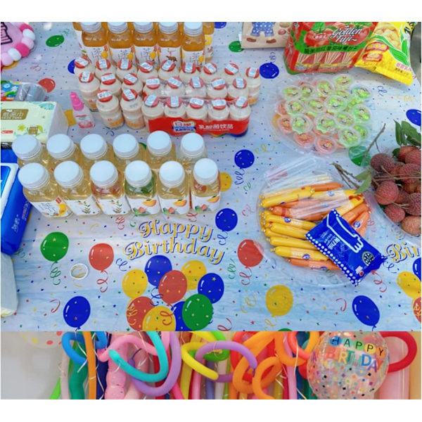 Bordduk, ideell for bursdagsfester, karneval, babyshower, temafester, spa-fester, engangs, rektangulær, vanntett plast