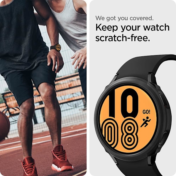 Liquid Air Skal Designat för Galaxy Watch FE (2024), 5 40mm (2022), 4 40mm (2021) - Matt Svart Matt Svart