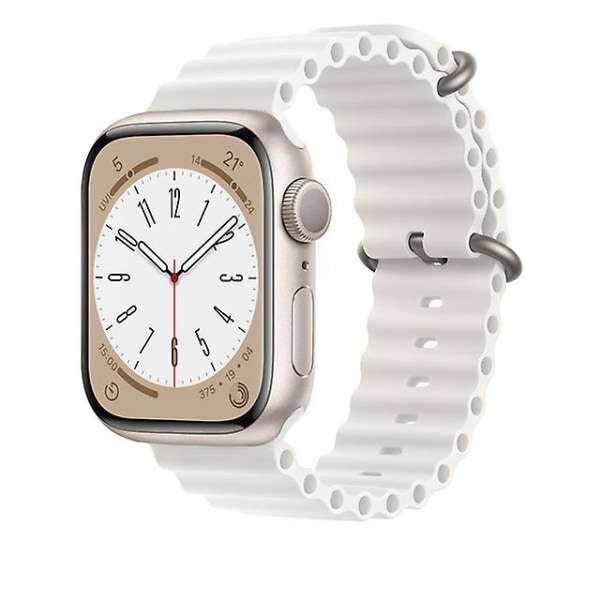 Ocean Armbånd til Apple Watch Rem 44mm 40mm 45mm 41mm 49mm 42mm 38mm Smartwatch Silikone Rem Iwatch Ultra Serie 7 6 3 Se 8 pink Sand-Antique 38 40 41mm