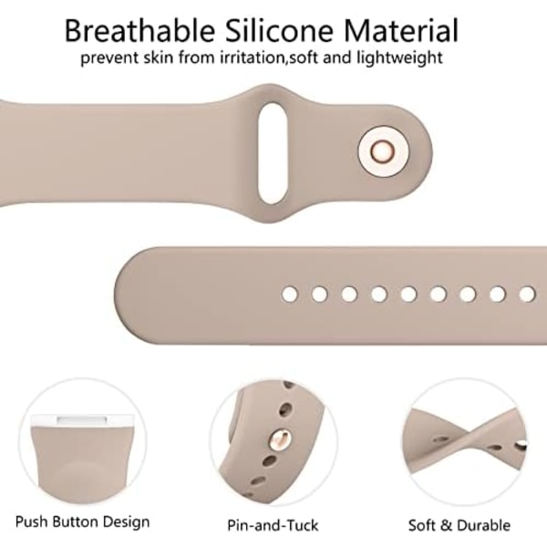 Blød, justerbar silikone-erstatningsrem til Fitbit Sense 2, Versa 3/4