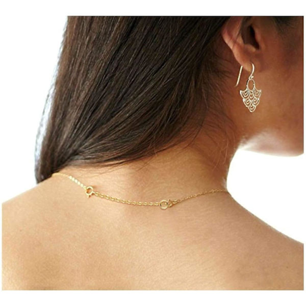 Halsbandsförlängare: 925 Sterling Silver och 14k Guldpläterade Förlängningskedjor