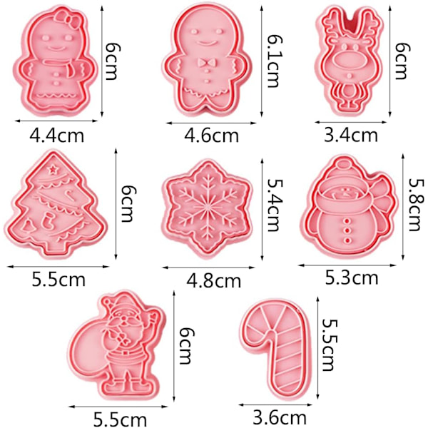 Julekakeformsett - 3D Ätbara Cookie Cutters for baking