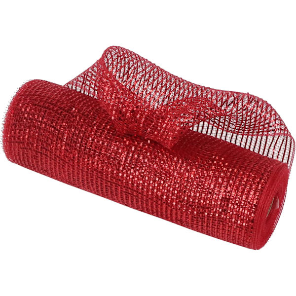 Rød Mesh Bånd Guld Deko Mesh Bånd 10 Tommer Bredt Rød Mesh Bånd til
