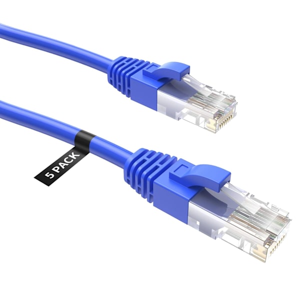 15 fod (5-pak) Cat 5E Ethernet Patch-kabel. Rj45 dator