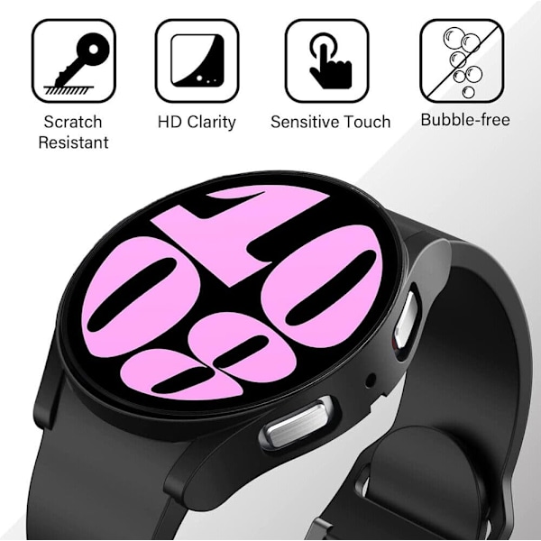 2-pack fodral för Galaxy Watch 6 40 mm, hårt PC ultra-tunt skyddande