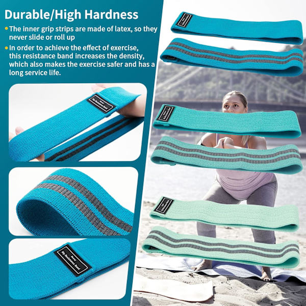 Sätt Prtable Eercise Lps fr Ben och Höft 3 Motståndsnivåer Wrkut Vikt  med Nn-Slip Design Wrkut Fle fr Hme  ffice Grön Blå