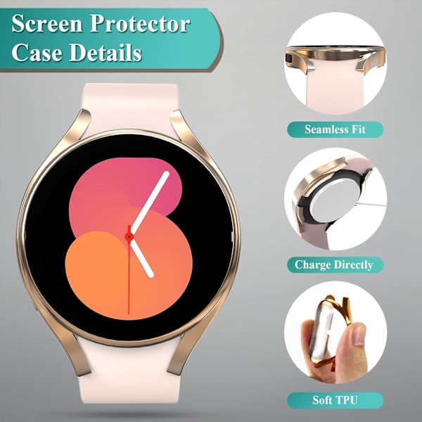 [3-pak] etui kompatibel med Samsung Galaxy Watch 5/Galaxy Watch 4