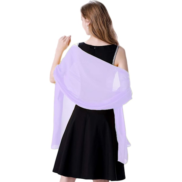 Mjuk Chiffon Scarve Shawls Wraps för Klänningar Kvinnor Tillbehör