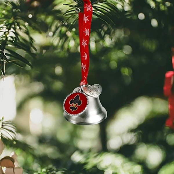 Fleurdelis Fleur De Lis Royal Fransk Lilje Gotisk Jern Julevedhæng Juletræ Hængende Dekorationer Sjove Juleklokker Ornamenter Kærlighedsklokke,