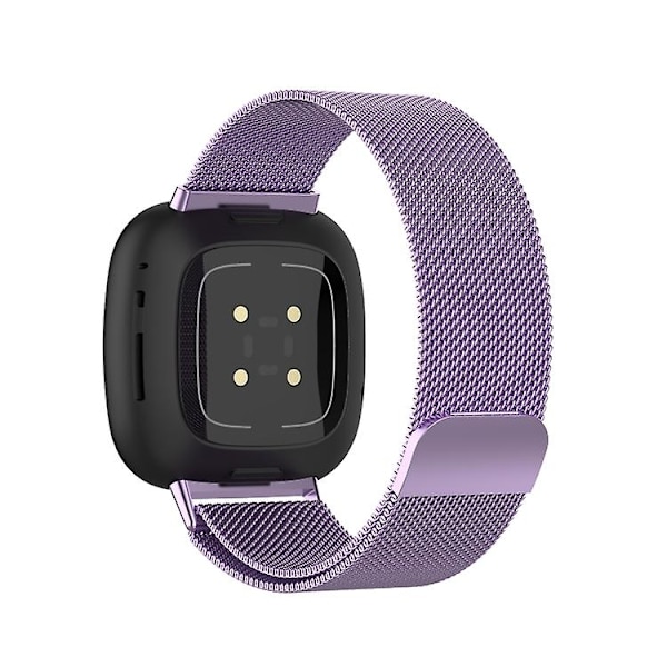 Til Fitbit Versa 3 / Fitbit Magnetisk Milano Urrem BYF Light Purple