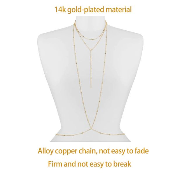 Sjarmerende gullperler Halskjede Body Chain Belly Chain Midja