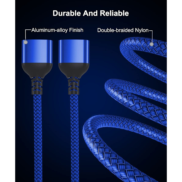 USB-splitterkabel 1 fod 1 han til 2 hun USB-splitter