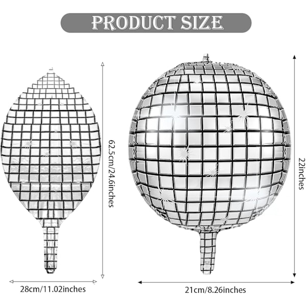 5 st 22 tums 4D Discoballonger