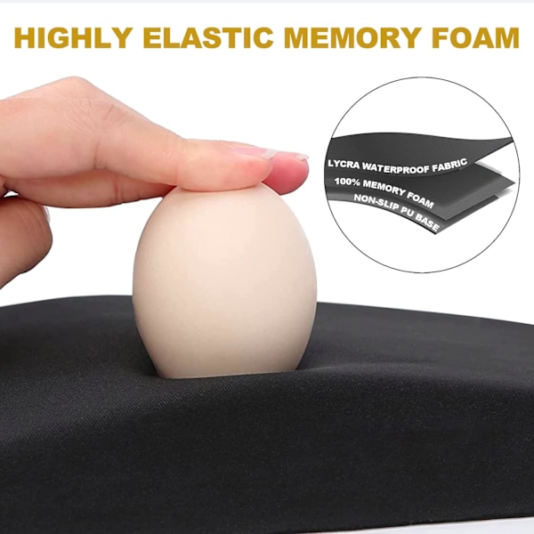 Ergonomisk musematte håndleddstøtte 13 X 8 tommer, svart design