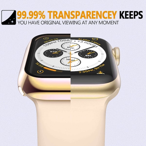2-pack 42mm Skärmskydd i härdat glas för Apple Watch Series 3 2 1 42mm, Pläterat Hårt PC Fulltäckande Skydd HD Stötsäker Iwatch Bumper (Go
