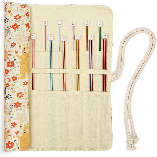 Tunisian Crochet Hook Set (11 PCS) - Metal Afghan Crochet Hooks with Case