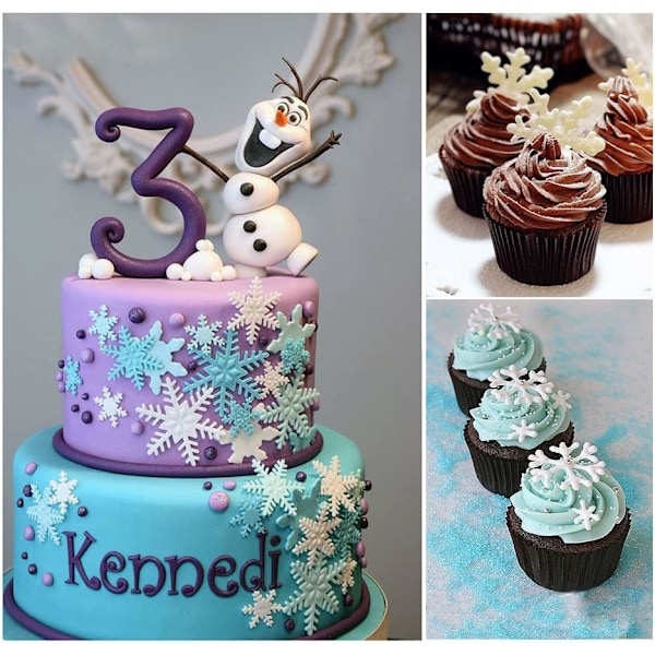 Snøfnugg Kakeform 6stk Mini Kakeform & Fondantform for Baking