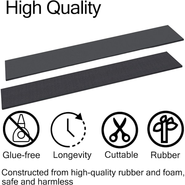 Dubbelsidig design halkfria gummimöbelsskenor för fåtölj, soffa, loveseat, soffa, stol. Anti-halk möbeldynor golvskydd för