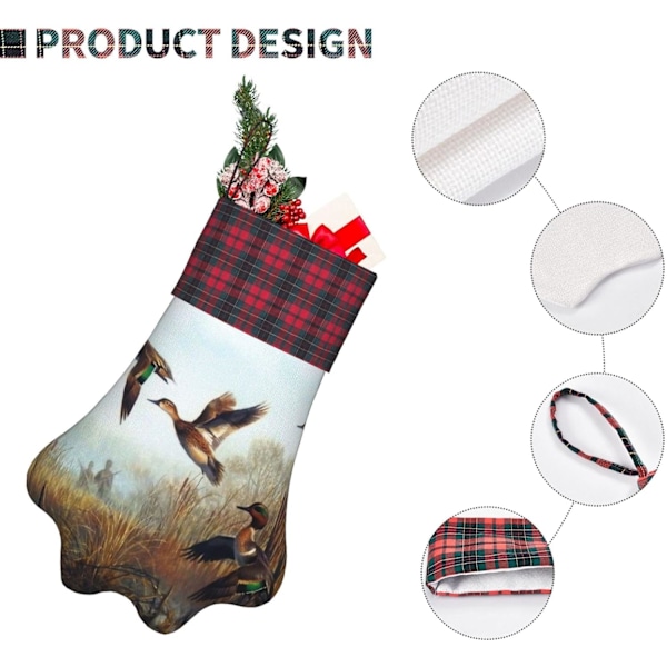 Jakt Flygande Vild Tryckt Hund Tass Julstrumpa Julgran Ornament Julgran Hängande Jagd Fliegende Vildnis One Size Jagd F