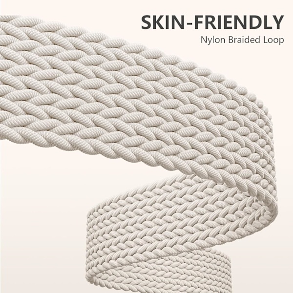 Elastisk flätad nylon sportrem för Fitbit Versa - Kompatibla remmar (Sense/Sense 2)