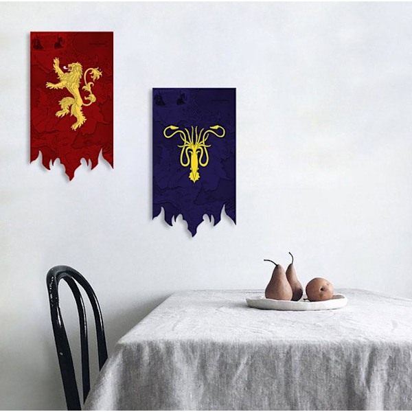 Game GoT Thrones födelsedag dekorationer - Game GoT Thrones Tully hus banner 100X65CM Tully Tully