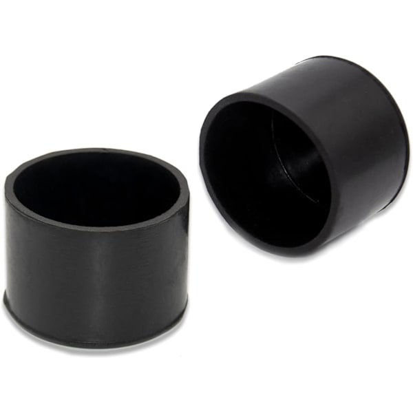 Möbelbordsöverdrag halkfria slitstarka gummibenspetsar stolsbensskydd golvskydd, runda, svarta, 4 st, storlek 45 mm, 1-3/4\" svart svart