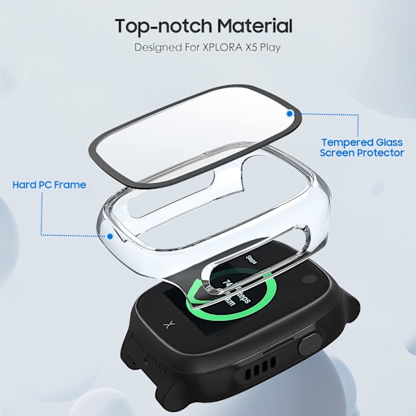 Smartwatch-etui Kompatibel med Xplora X5 Play, hårdt PC-etui med