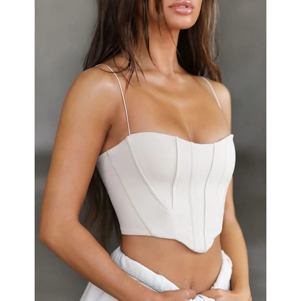 Spaghetti Strap Cami Crop Top för kvinnor