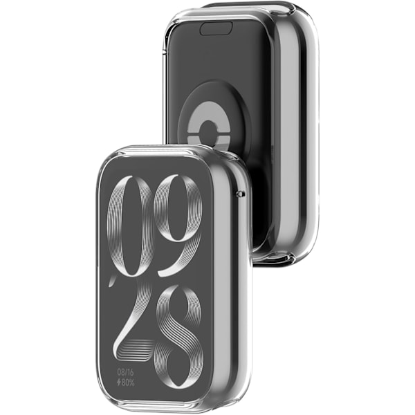Näytönsuojakotelo yhteensopiva Xiaomi Smart Band 8 Pro:n kanssa, täysi peittävä pehmeä TPU-kotelo, suojaava näytönsuojus, puskurikehyslisätarvikkeet Xiaomille