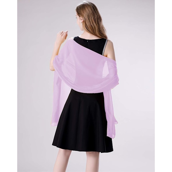 Mjuk Chiffon Scarve Shawls Wraps för Klänningar Kvinnor Tillbehör