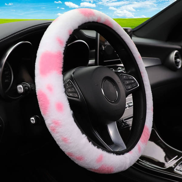 Boho rattmuff med livlig kort plysch. Universell passform