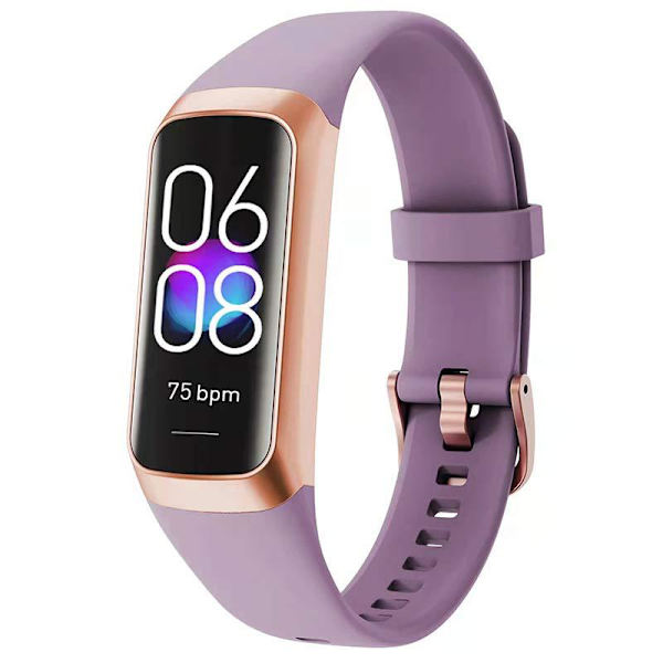 Fitness Tracker, Pulsmåler, Skridttæller, Søvn, Kalorie Tracking, 1,1\" AMOLED Touch Farveskærm, Vandtæt Skridttæller til Android iPhone Purple