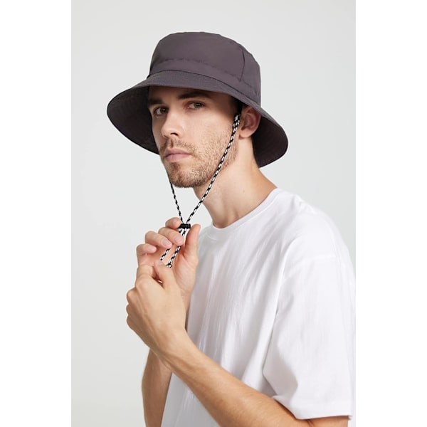 Reversibel solhatt med bred brätte, unisex, med rem, hopfällbar sommarhatt